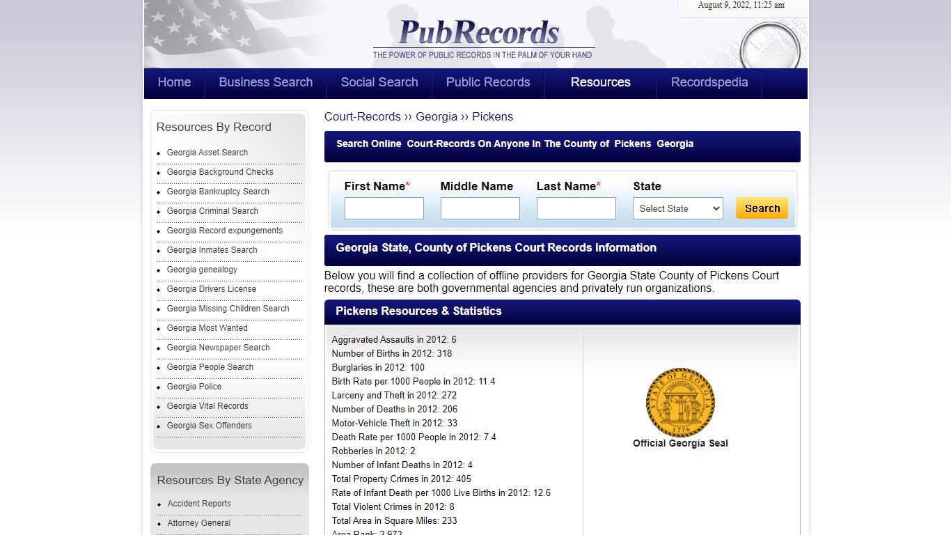Pickens County, Georgia Court Records - Pubrecords.com